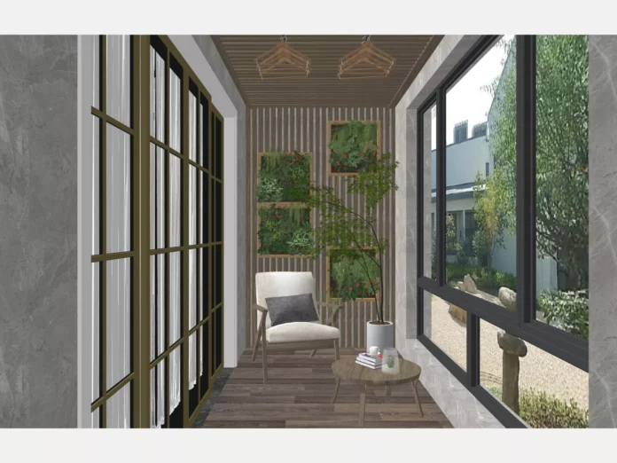 MINIMALIST BALCONY - SKETCHUP 3D SCENE - VRAY OR ENSCAPE - ID00511