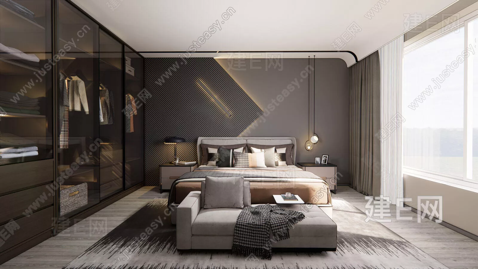 MINIMALIST BEDROOM - SKETCHUP 3D SCENE - ENSCAPE - 103432916