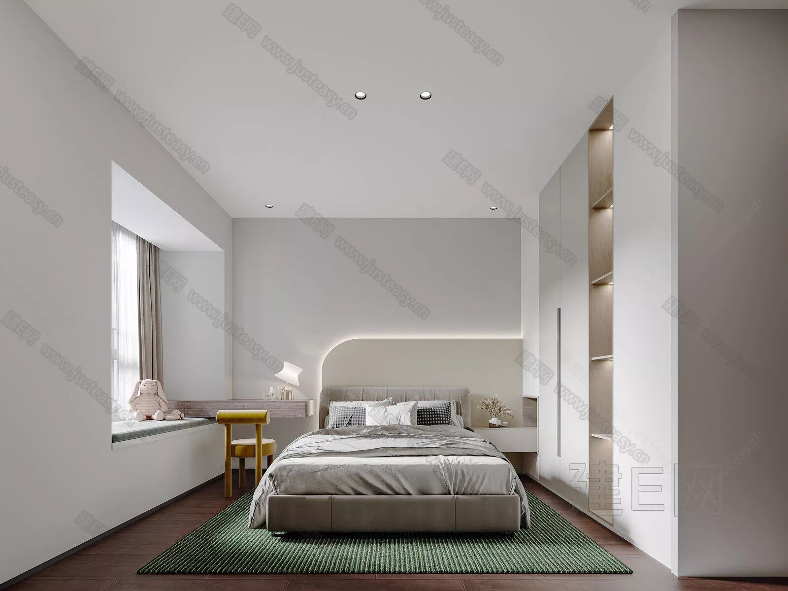 MINIMALIST BEDROOM - SKETCHUP 3D SCENE - ENSCAPE - 106712557