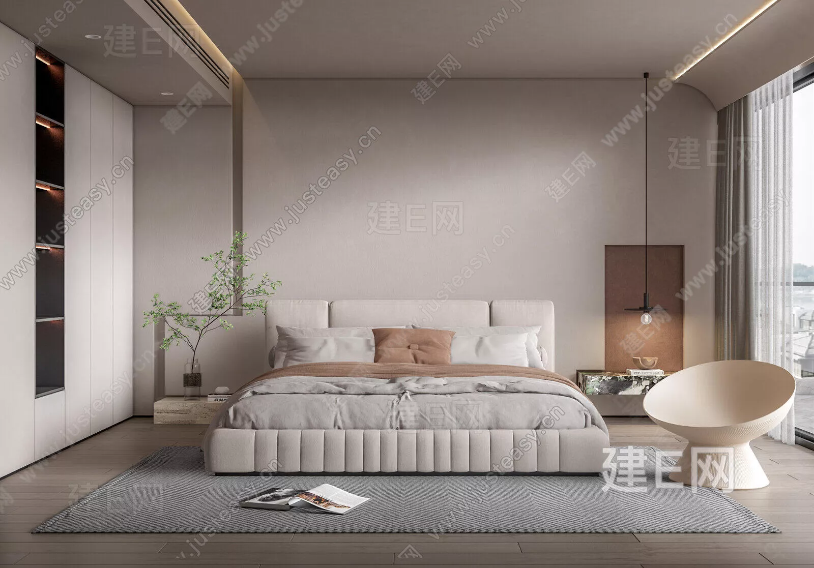 MINIMALIST BEDROOM - SKETCHUP 3D SCENE - ENSCAPE - 110707897