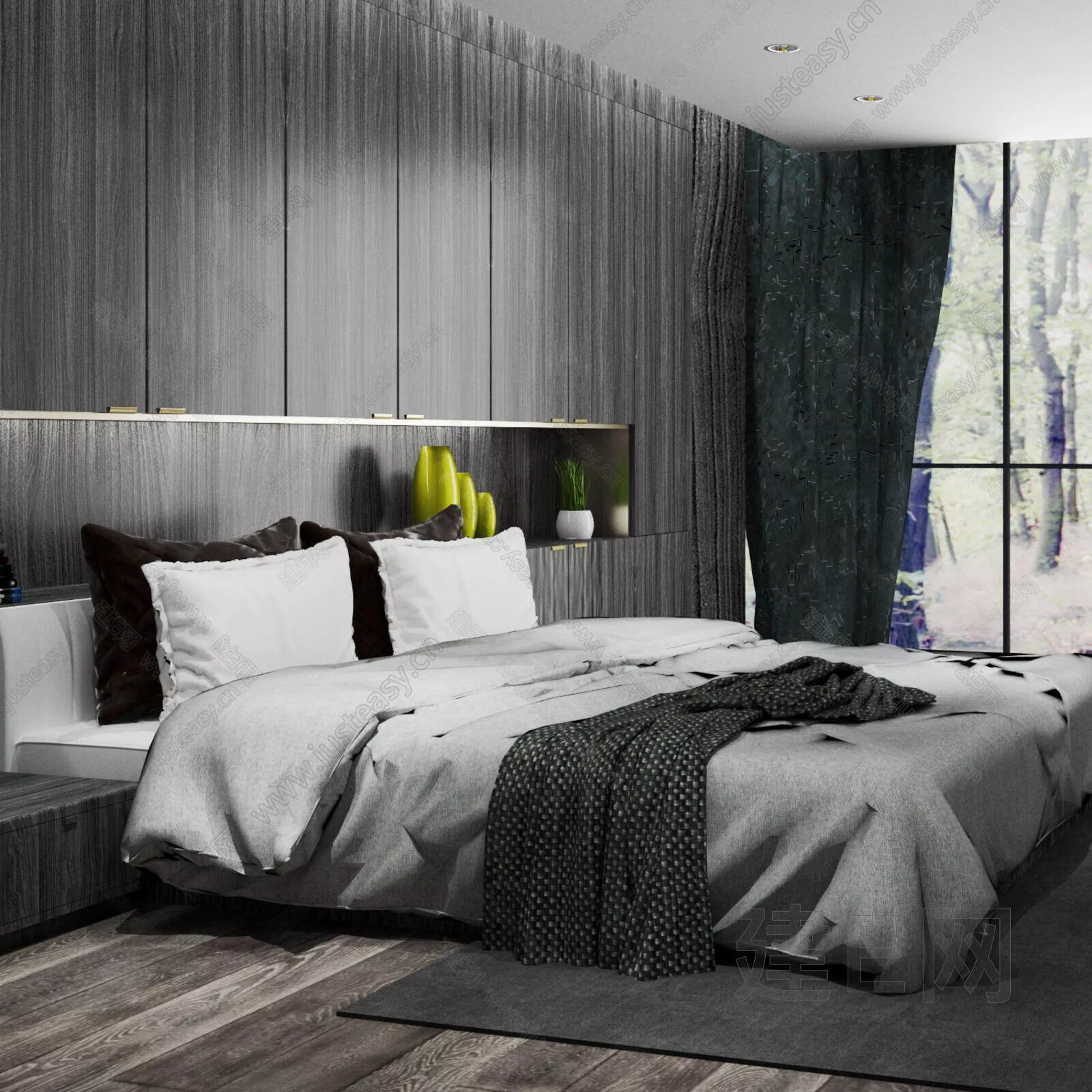 MINIMALIST BEDROOM - SKETCHUP 3D SCENE - VRAY - 112214354