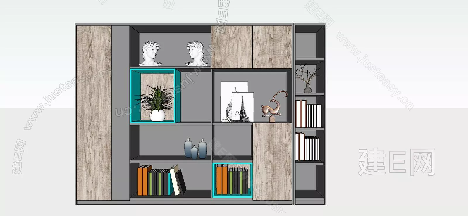 MINIMALIST BOOKCASE - SKETCHUP 3D MODEL - ENSCAPE - 110772670