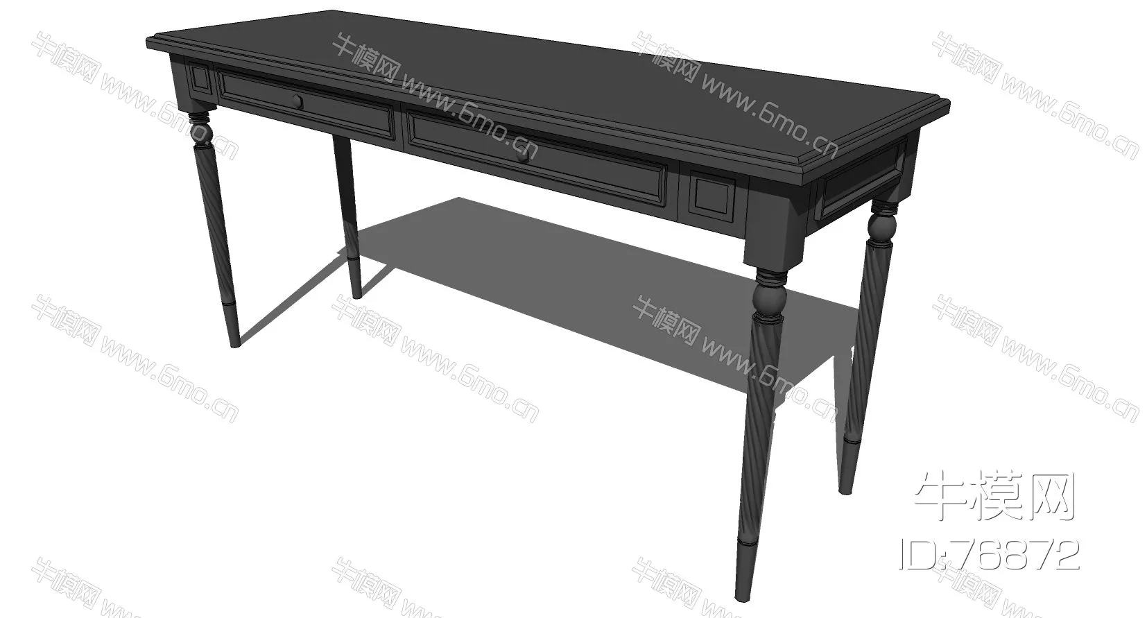 MINIMALIST DESK - SKETCHUP 3D MODEL - VRAY - 76872