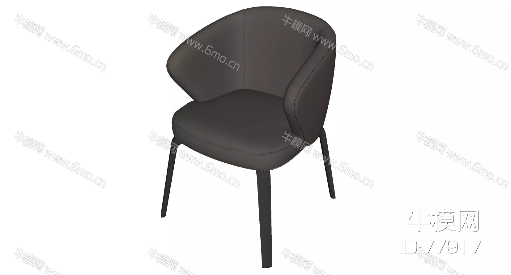 MINIMALIST LOUNGLE CHAIR - SKETCHUP 3D MODEL - ENSCAPE - 77917