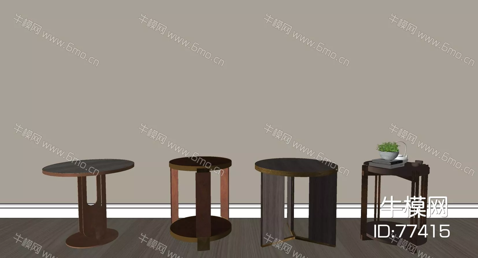 MINIMALIST SIDE TABLE - SKETCHUP 3D MODEL - ENSCAPE - 77415