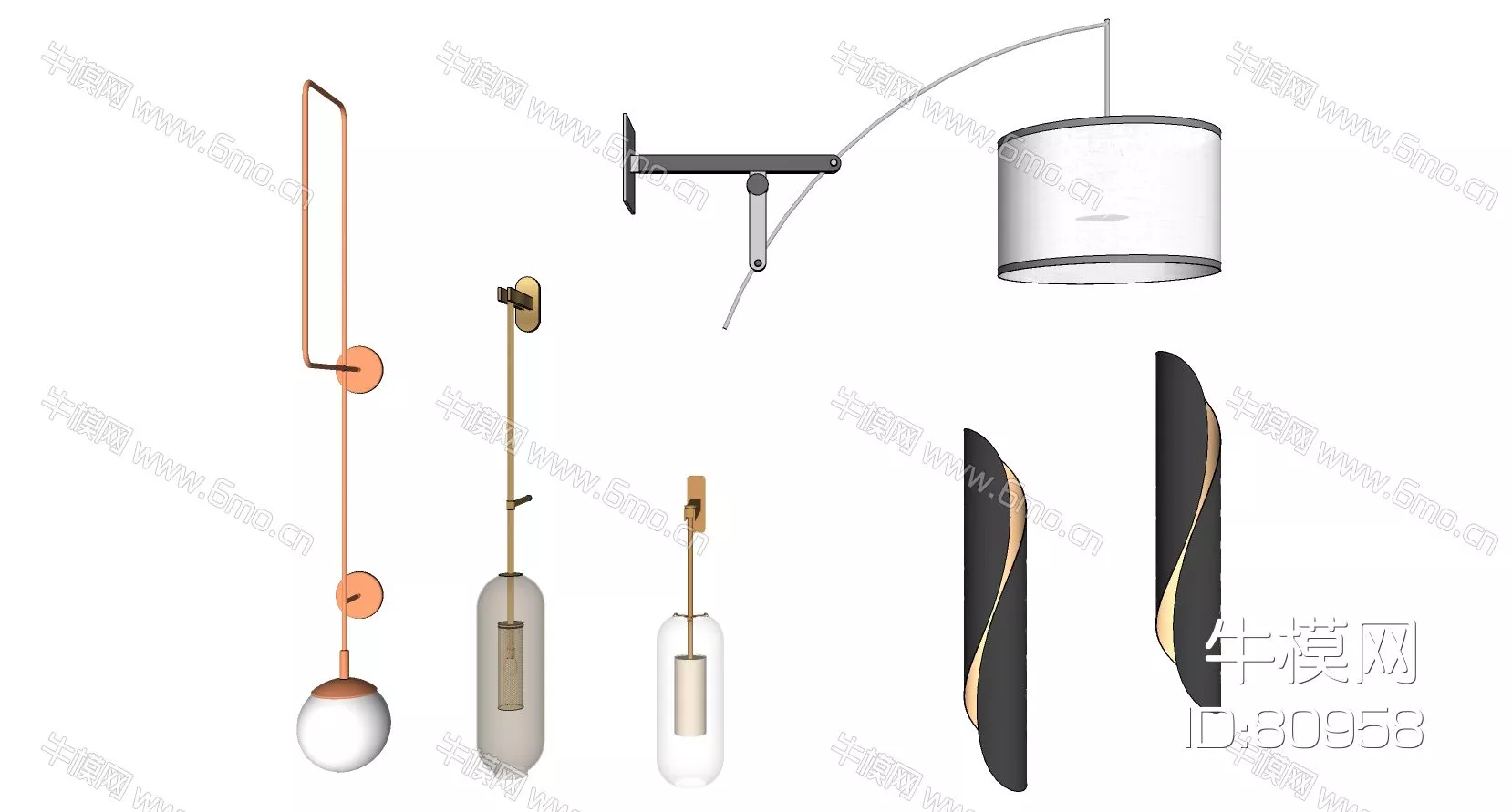 MINIMALIST WALL LAMP - SKETCHUP 3D MODEL - ENSCAPE - 80958