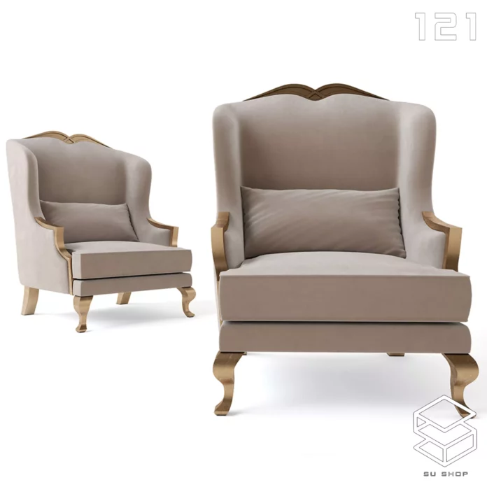 MODERN ARMCHAIR - SKETCHUP 3D MODEL - VRAY OR ENSCAPE - ID00585