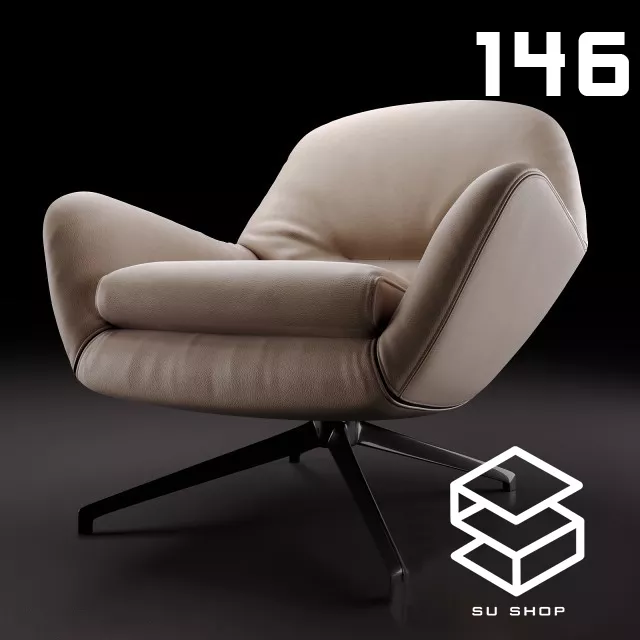 MODERN ARMCHAIR - SKETCHUP 3D MODEL - VRAY OR ENSCAPE - ID00612