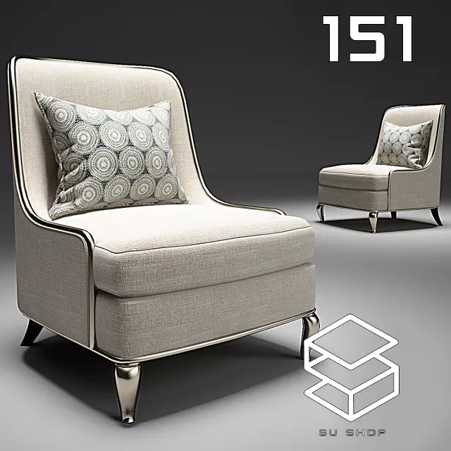 MODERN ARMCHAIR - SKETCHUP 3D MODEL - VRAY OR ENSCAPE - ID00618