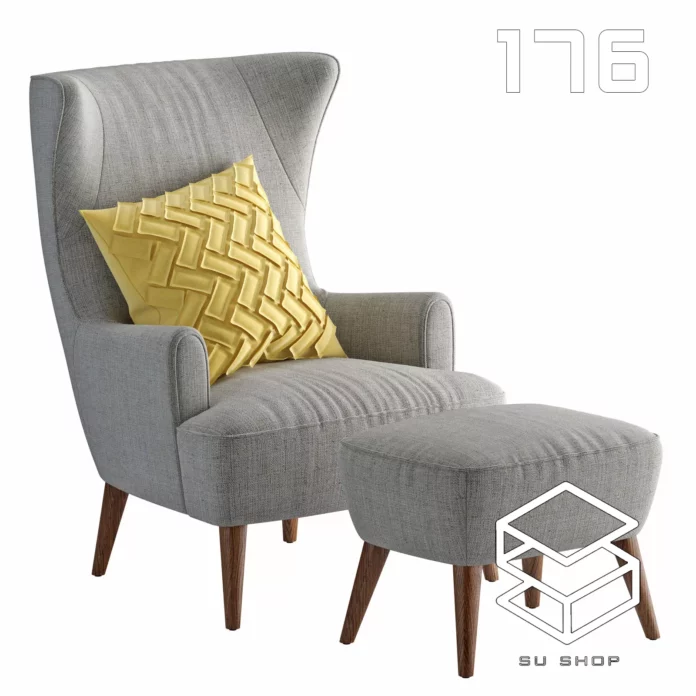 MODERN ARMCHAIR - SKETCHUP 3D MODEL - VRAY OR ENSCAPE - ID00645