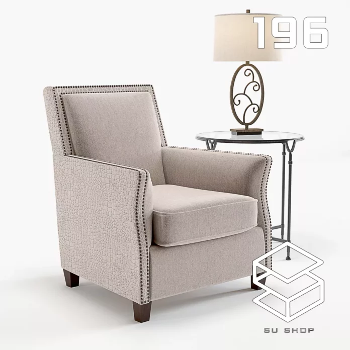 MODERN ARMCHAIR - SKETCHUP 3D MODEL - VRAY OR ENSCAPE - ID00667
