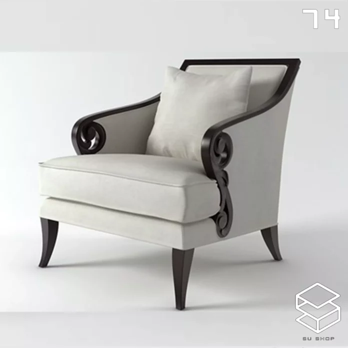 MODERN ARMCHAIR - SKETCHUP 3D MODEL - VRAY OR ENSCAPE - ID00737