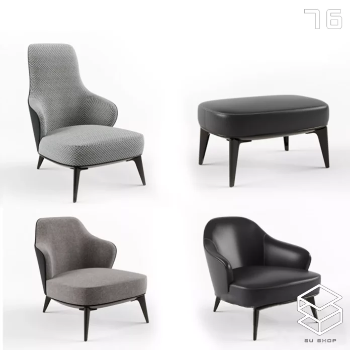 MODERN ARMCHAIR - SKETCHUP 3D MODEL - VRAY OR ENSCAPE - ID00739