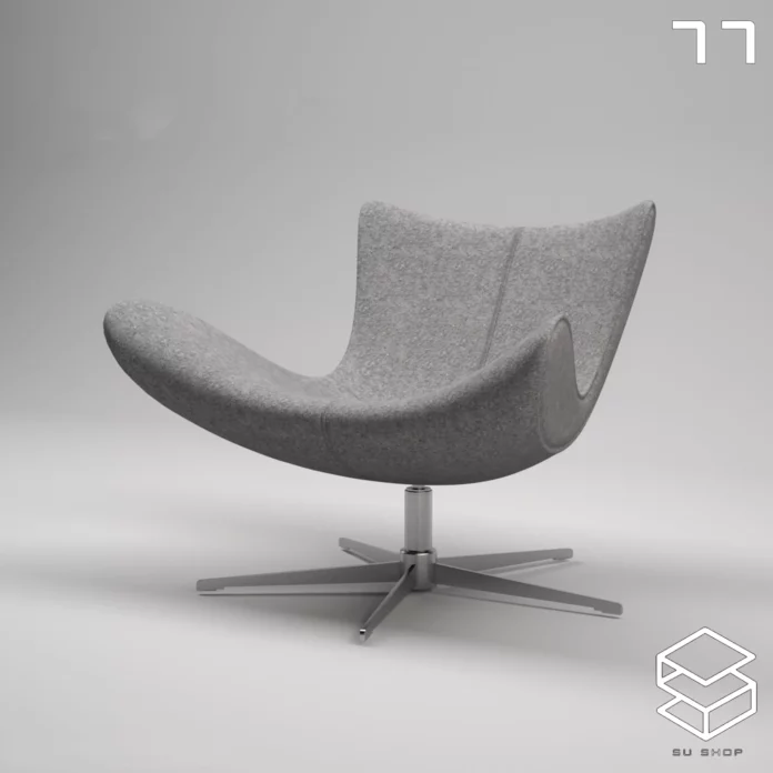 MODERN ARMCHAIR - SKETCHUP 3D MODEL - VRAY OR ENSCAPE - ID00740