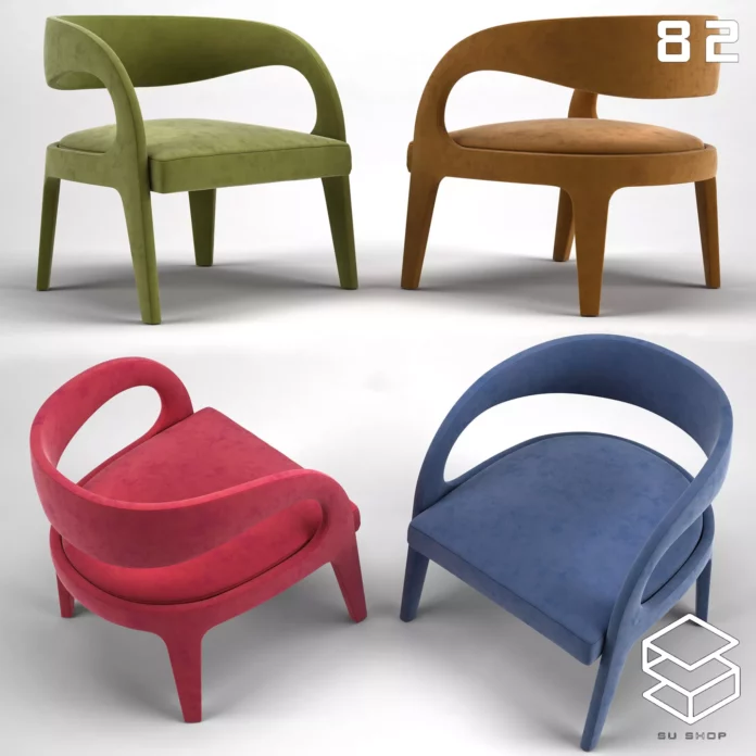 MODERN ARMCHAIR - SKETCHUP 3D MODEL - VRAY OR ENSCAPE - ID00746