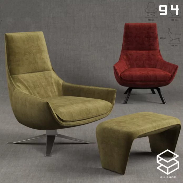 MODERN ARMCHAIR - SKETCHUP 3D MODEL - VRAY OR ENSCAPE - ID00759