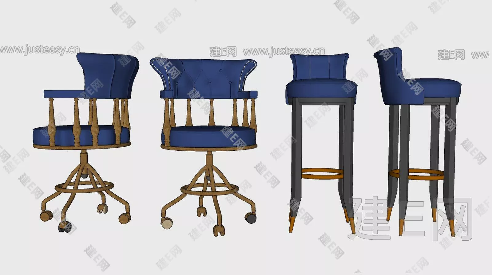 MODERN BAR CHAIR - SKETCHUP 3D MODEL - ENSCAPE - 112345384