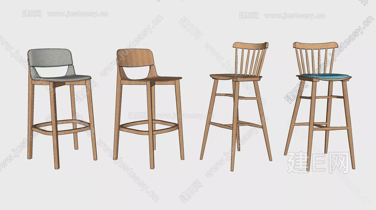 MODERN BAR CHAIR - SKETCHUP 3D MODEL - ENSCAPE - 112345400