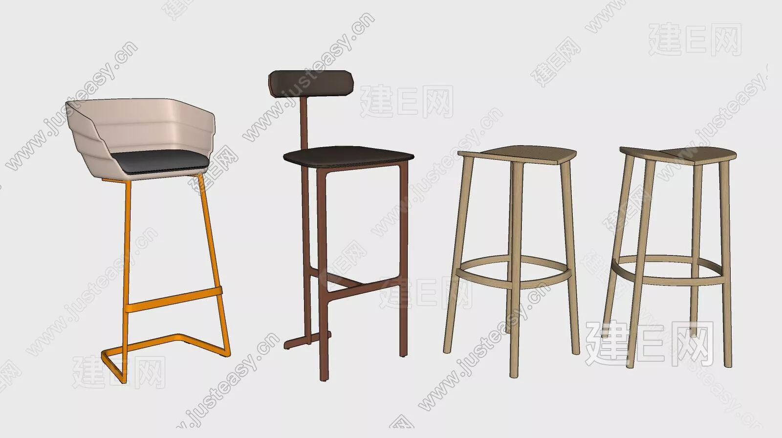 MODERN BAR CHAIR - SKETCHUP 3D MODEL - ENSCAPE - 112345480