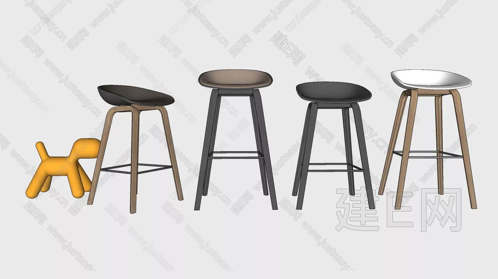 MODERN BAR CHAIR - SKETCHUP 3D MODEL - ENSCAPE - 112345515