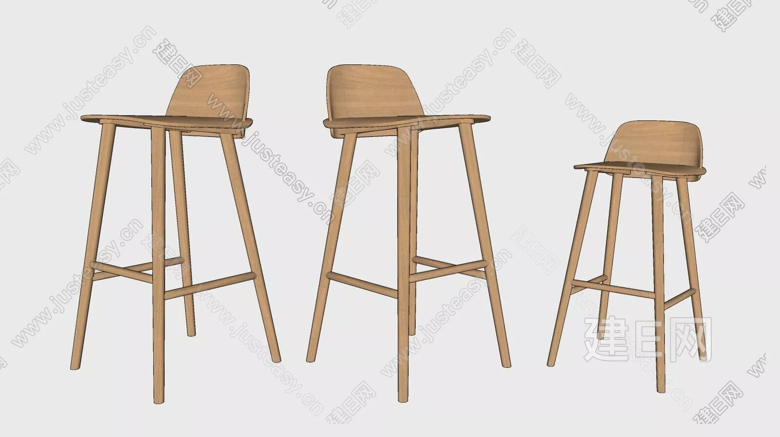 MODERN BAR CHAIR - SKETCHUP 3D MODEL - ENSCAPE - 112345544