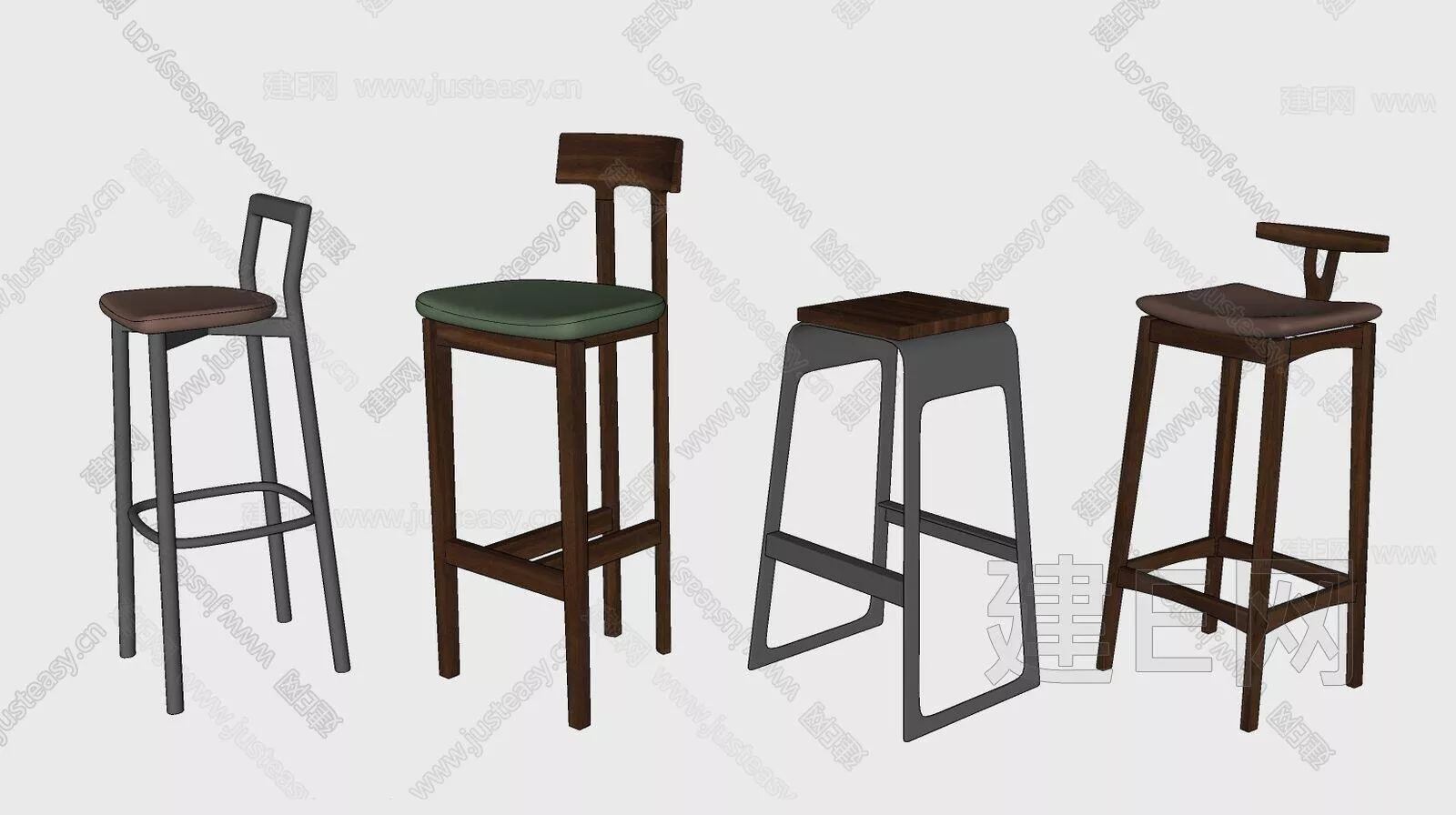 MODERN BAR CHAIR - SKETCHUP 3D MODEL - ENSCAPE - 112345576