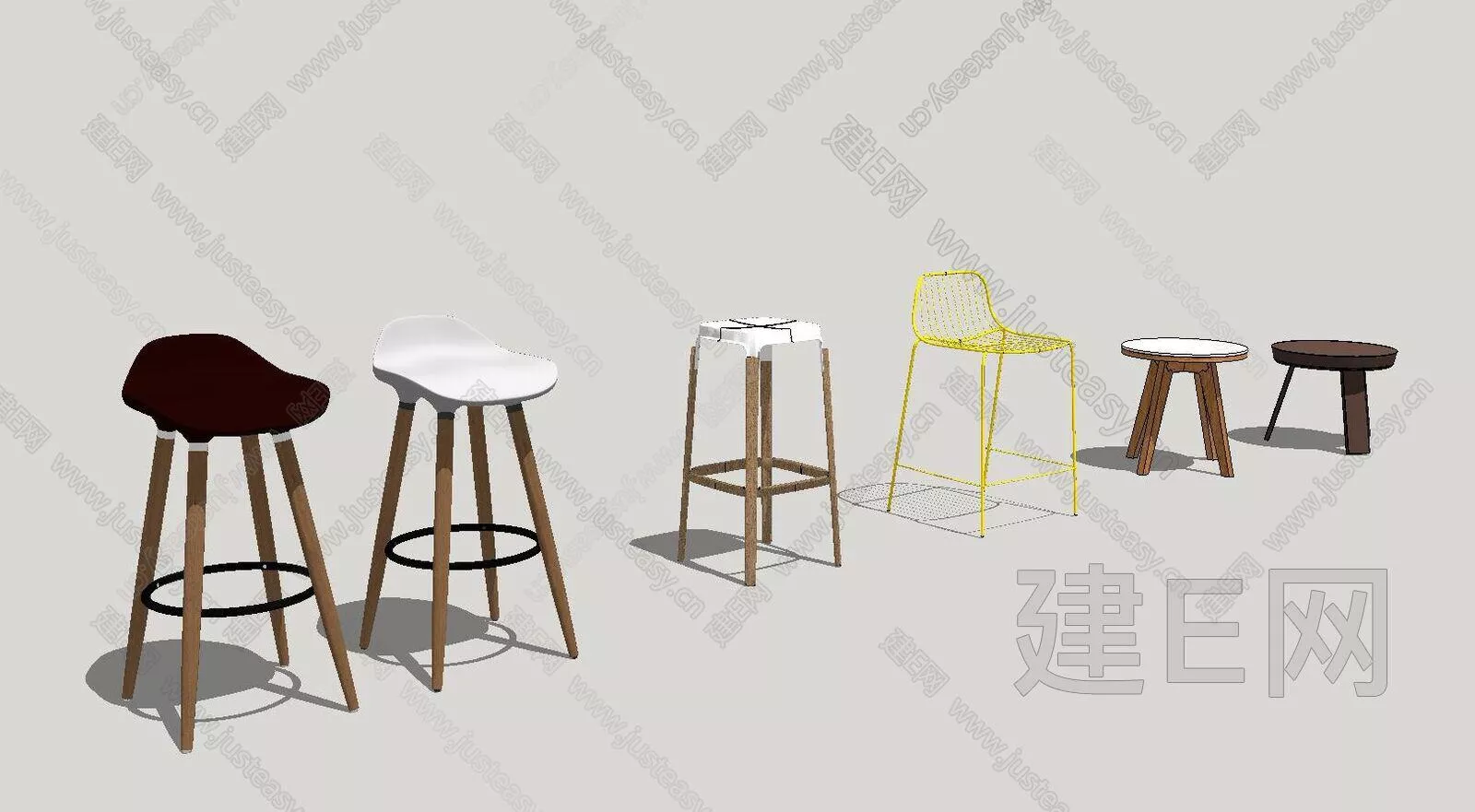 MODERN BAR CHAIR - SKETCHUP 3D MODEL - ENSCAPE - 112542020