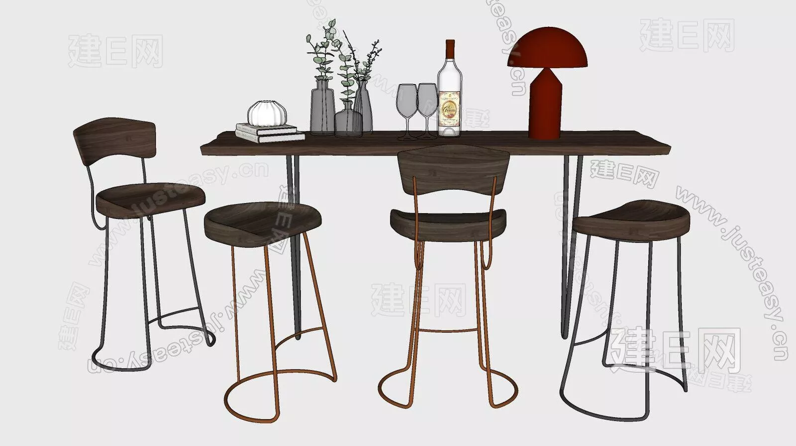 MODERN BAR CHAIR - SKETCHUP 3D MODEL - ENSCAPE - 113066253