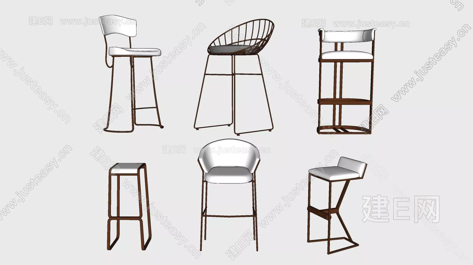 MODERN BAR CHAIR - SKETCHUP 3D MODEL - ENSCAPE - 113066282