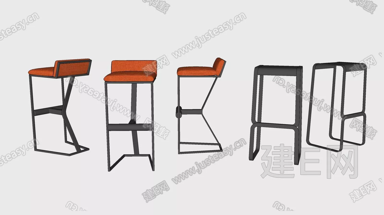 MODERN BAR CHAIR - SKETCHUP 3D MODEL - ENSCAPE - 113066283