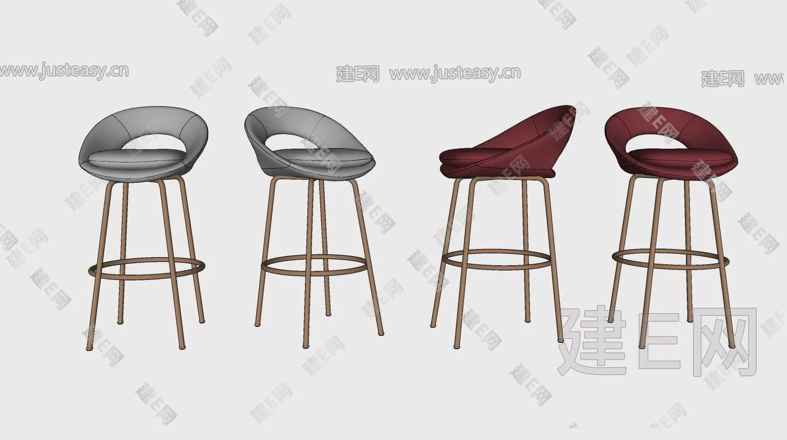 MODERN BAR CHAIR - SKETCHUP 3D MODEL - ENSCAPE - 113066299