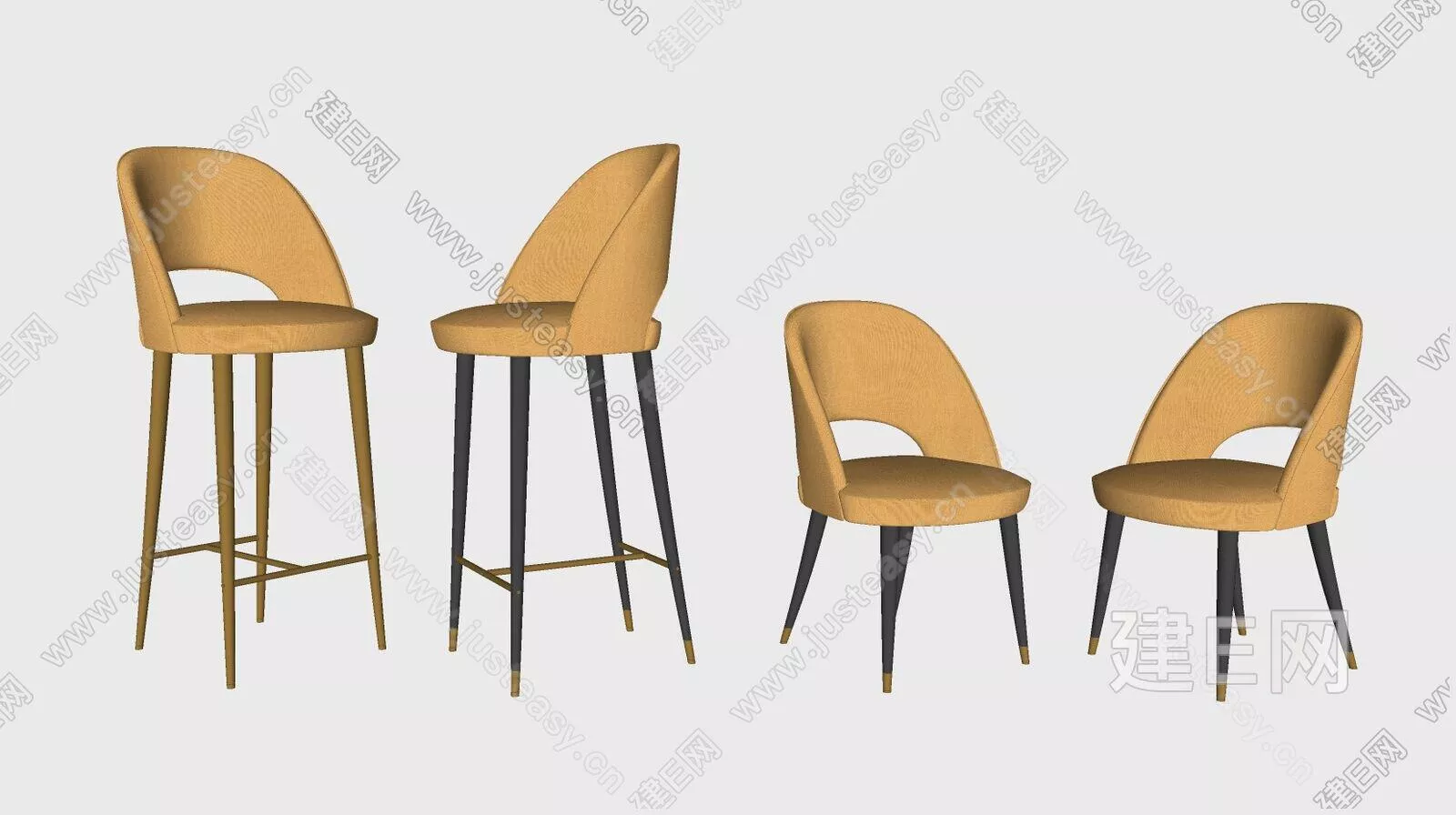 MODERN BAR CHAIR - SKETCHUP 3D MODEL - ENSCAPE - 113066330