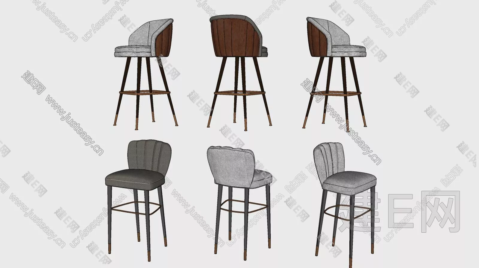 MODERN BAR CHAIR - SKETCHUP 3D MODEL - ENSCAPE - 113066333