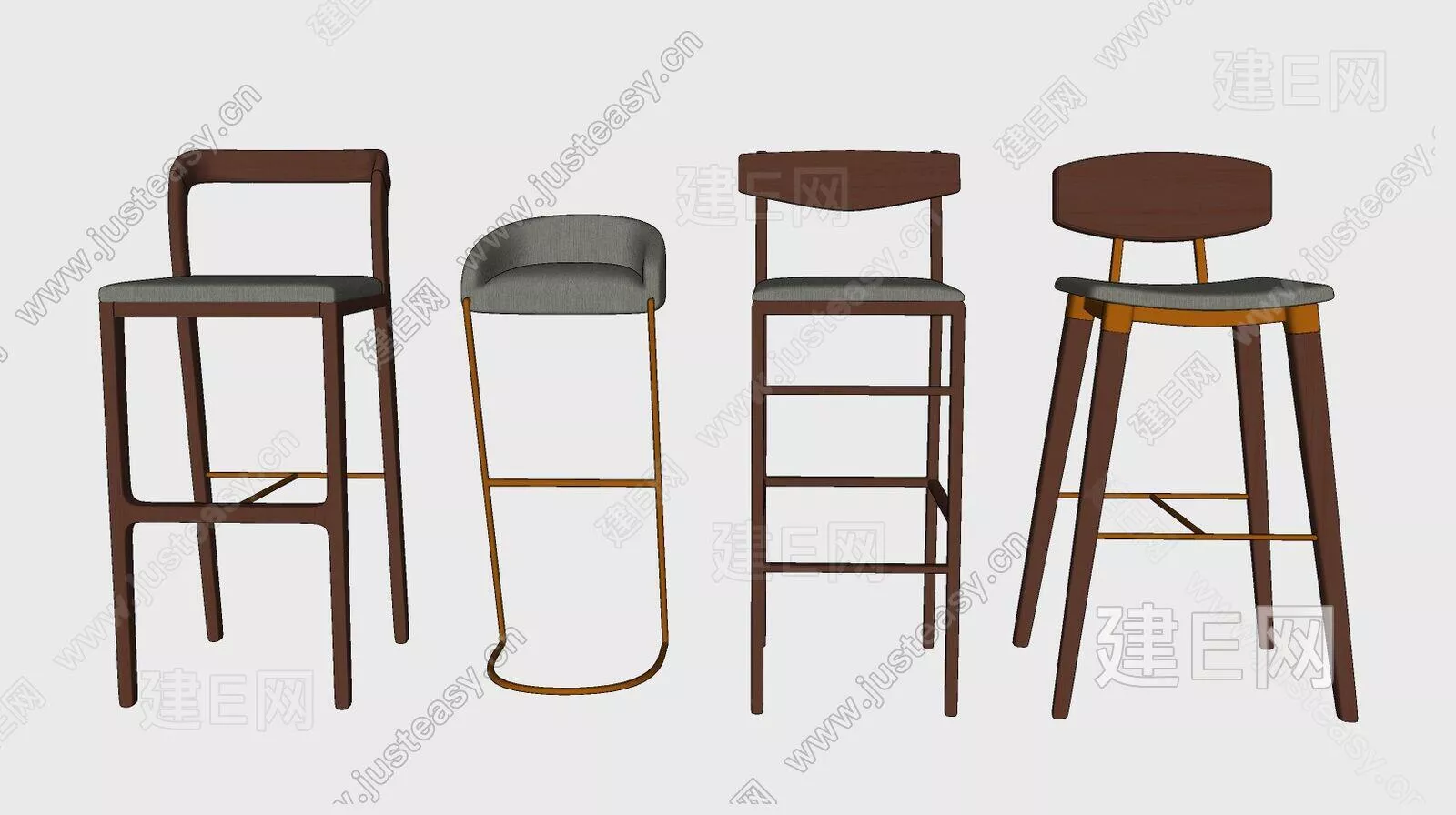 MODERN BAR CHAIR - SKETCHUP 3D MODEL - ENSCAPE - 113066362