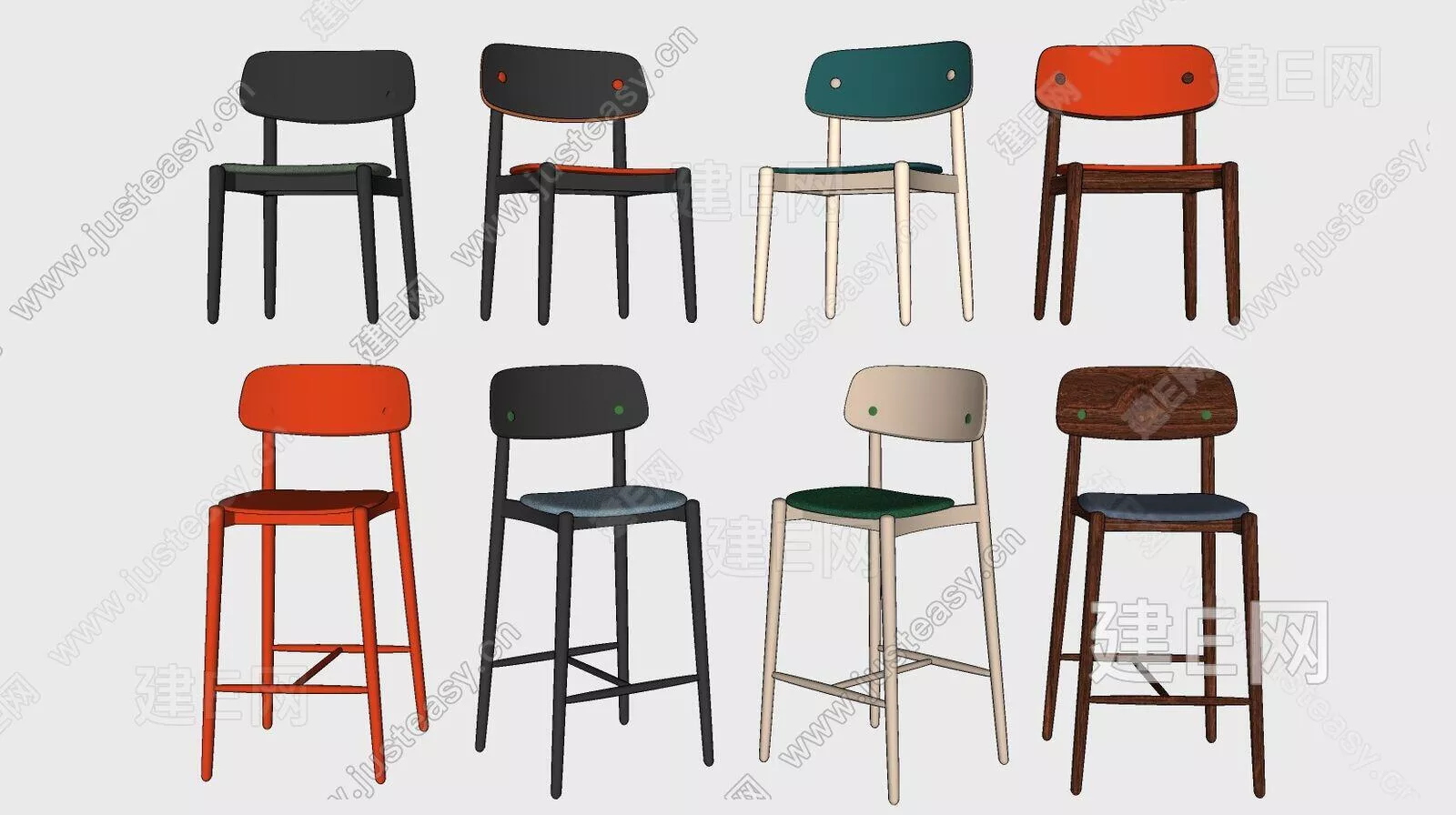 MODERN BAR CHAIR - SKETCHUP 3D MODEL - ENSCAPE - 113066394