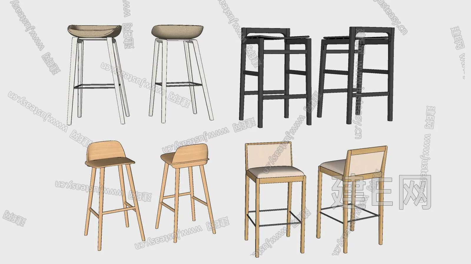 MODERN BAR CHAIR - SKETCHUP 3D MODEL - ENSCAPE - 113066397