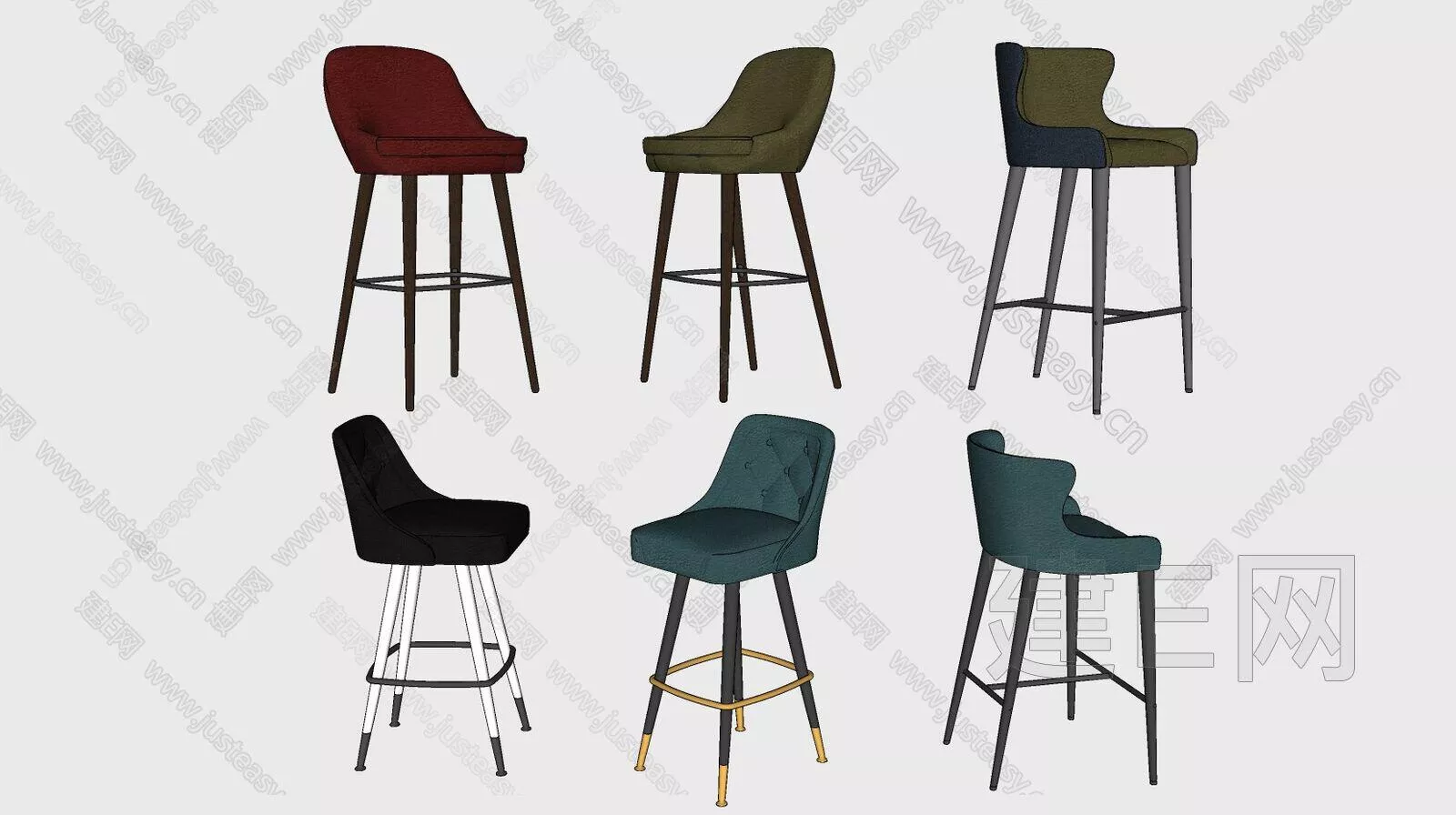 MODERN BAR CHAIR - SKETCHUP 3D MODEL - ENSCAPE - 113066412