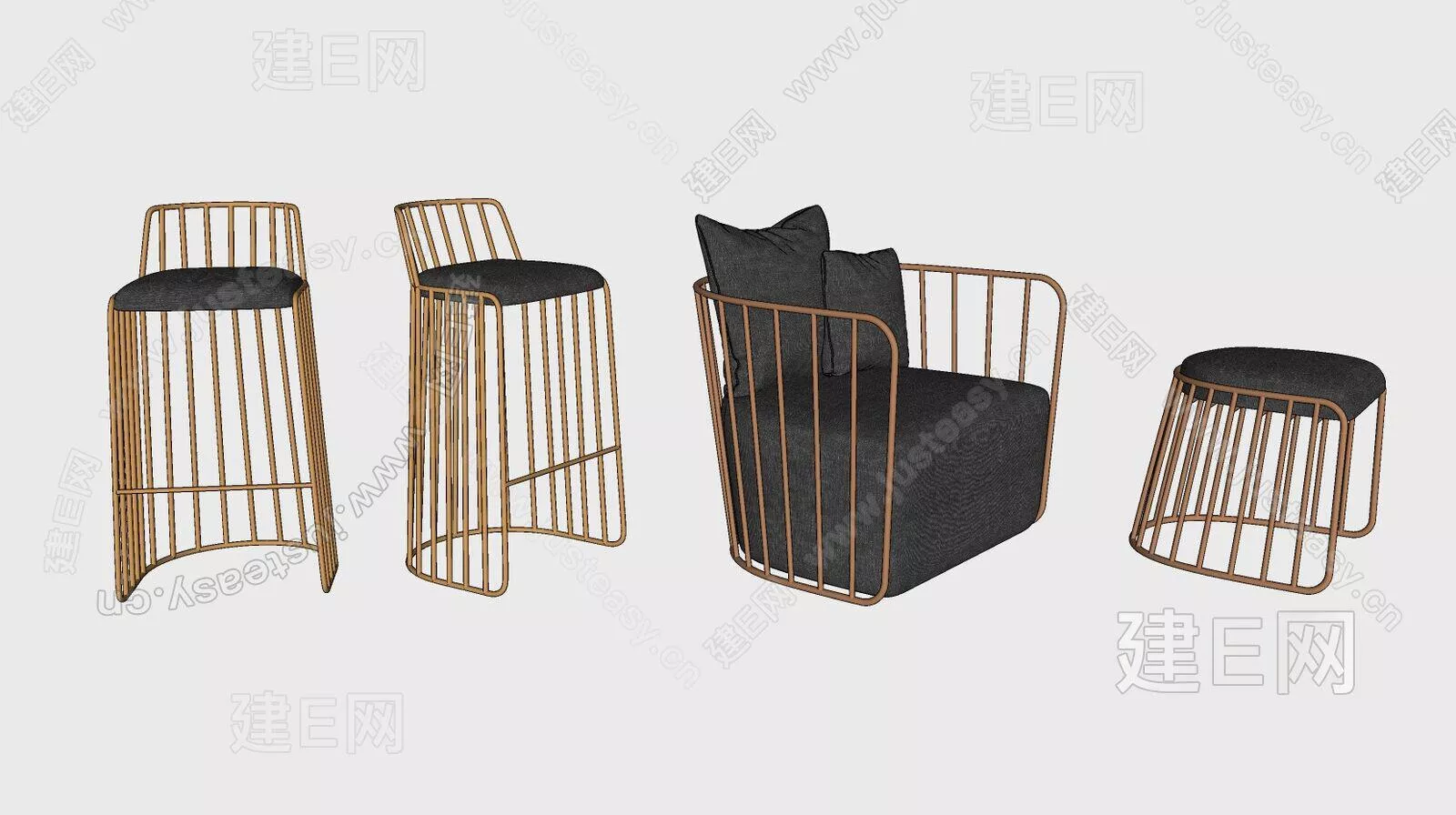 MODERN BAR CHAIR - SKETCHUP 3D MODEL - ENSCAPE - 113066491