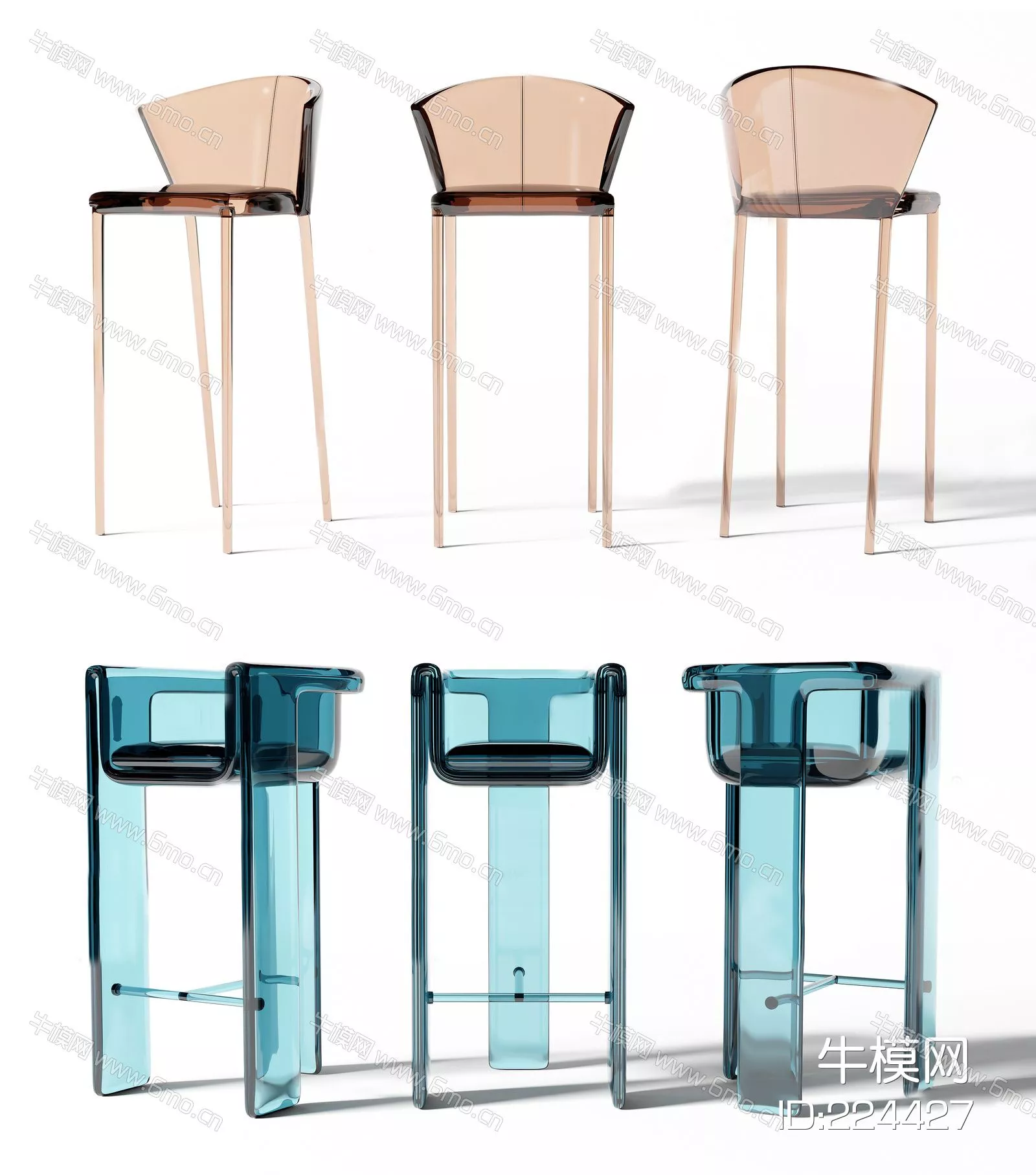 MODERN BAR CHAIR - SKETCHUP 3D MODEL - ENSCAPE - 224427