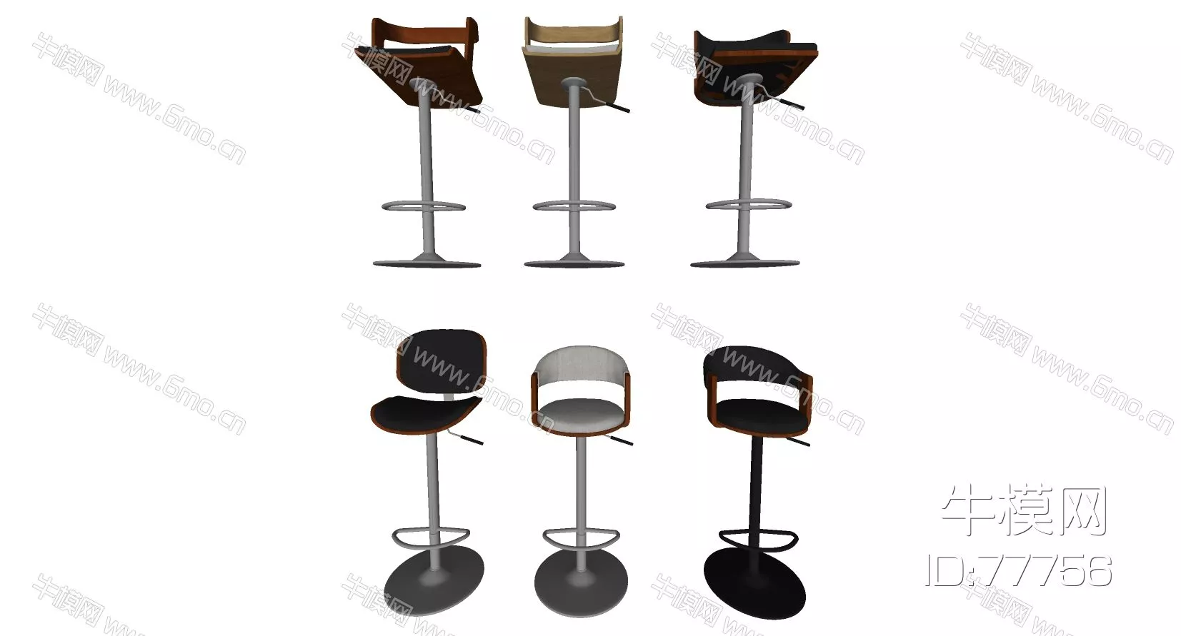 MODERN BAR CHAIR - SKETCHUP 3D MODEL - ENSCAPE - 77756