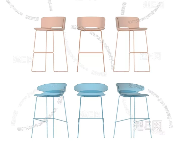 MODERN BAR CHAIR - SKETCHUP 3D MODEL - ENSCAPE - ID00886