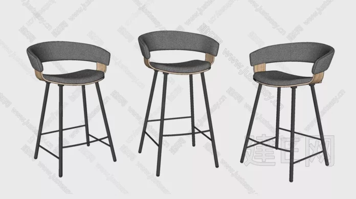 MODERN BAR CHAIR - SKETCHUP 3D MODEL - ENSCAPE - ID00889