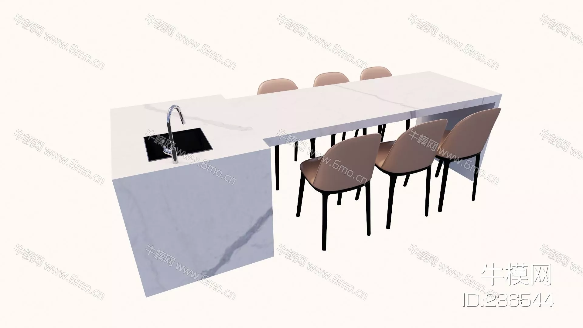 MODERN BAR COUNTER - SKETCHUP 3D MODEL - ENSCAPE - 236544