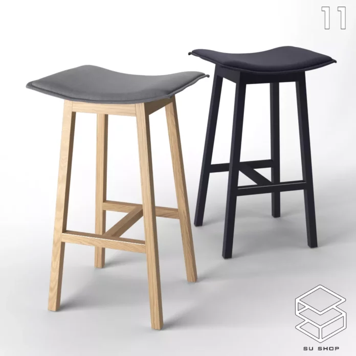 MODERN BAR STOOL - SKETCHUP 3D MODEL - VRAY OR ENSCAPE - ID00937