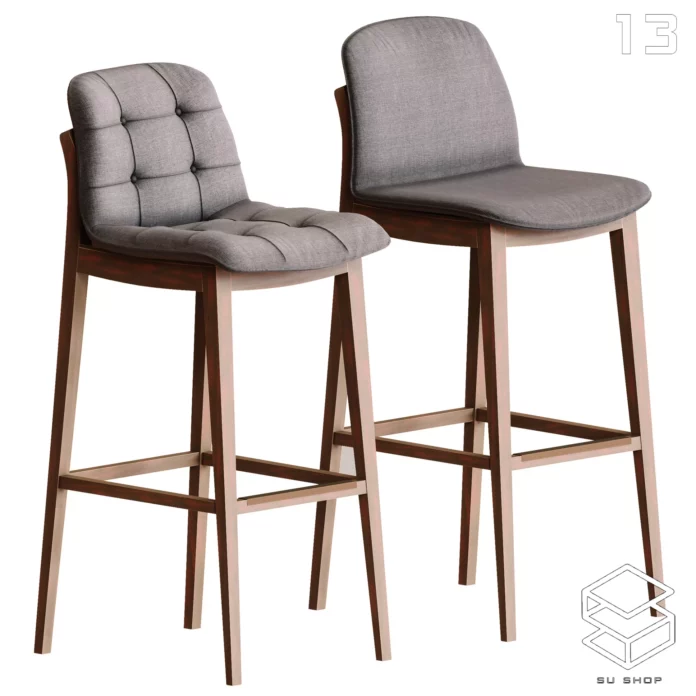 MODERN BAR STOOL - SKETCHUP 3D MODEL - VRAY OR ENSCAPE - ID00939