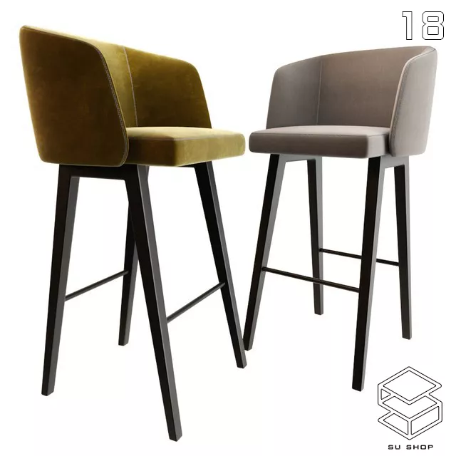 MODERN BAR STOOL - SKETCHUP 3D MODEL - VRAY OR ENSCAPE - ID00944