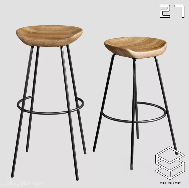 MODERN BAR STOOL - SKETCHUP 3D MODEL - VRAY OR ENSCAPE - ID00954