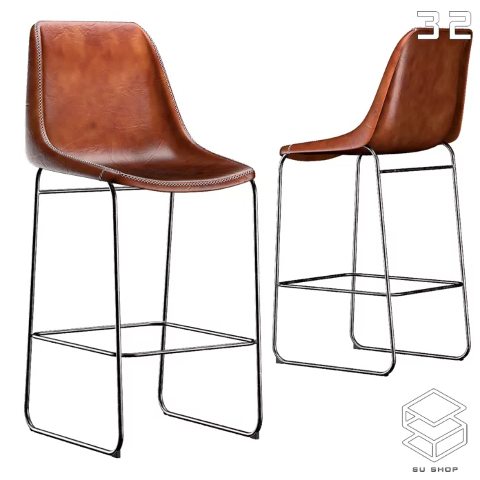 MODERN BAR STOOL - SKETCHUP 3D MODEL - VRAY OR ENSCAPE - ID00960