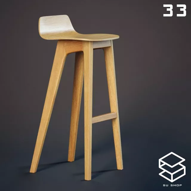 MODERN BAR STOOL - SKETCHUP 3D MODEL - VRAY OR ENSCAPE - ID00961