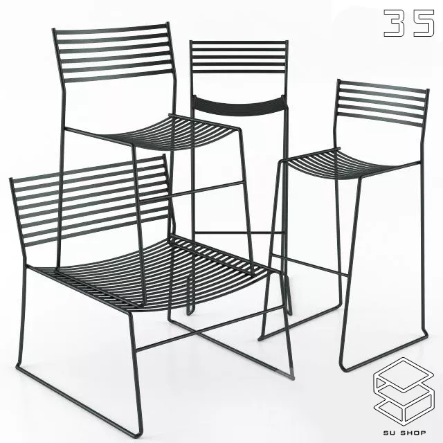 MODERN BAR STOOL - SKETCHUP 3D MODEL - VRAY OR ENSCAPE - ID00963